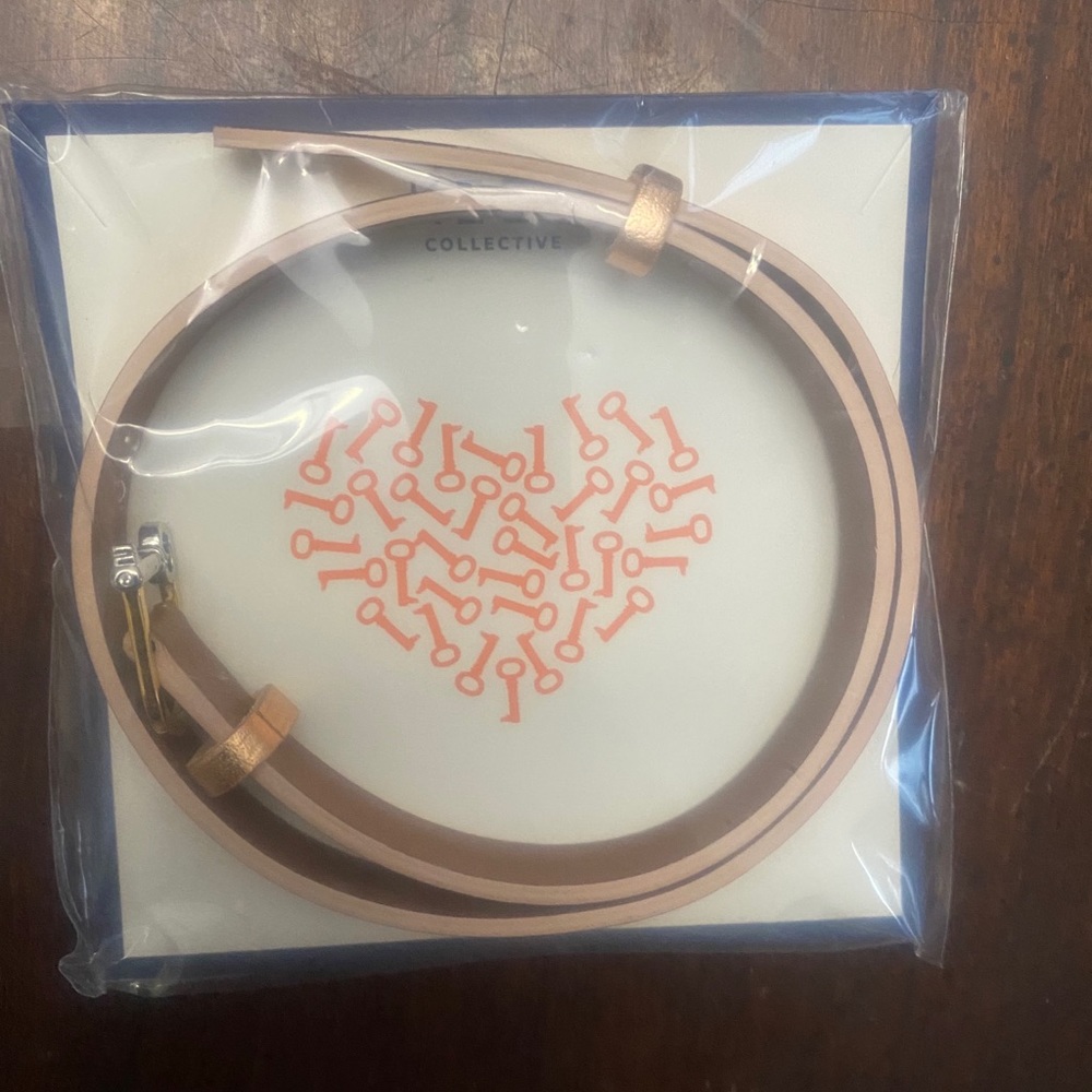 KEEP NIP double leather rose gold/saddle bracelet